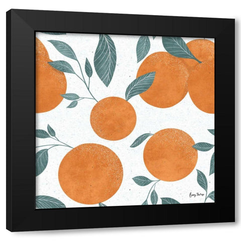 Fruity Cocktails Pattern I Black Modern Wood Framed Art Print with Double Matting by Thorns, Becky