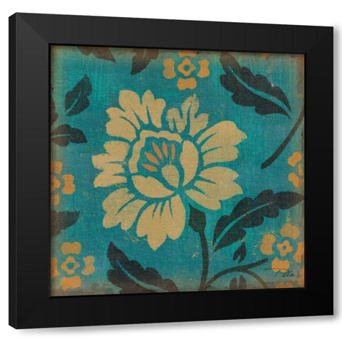 Estampes Floraux VIII Black Modern Wood Framed Art Print with Double Matting by Pela