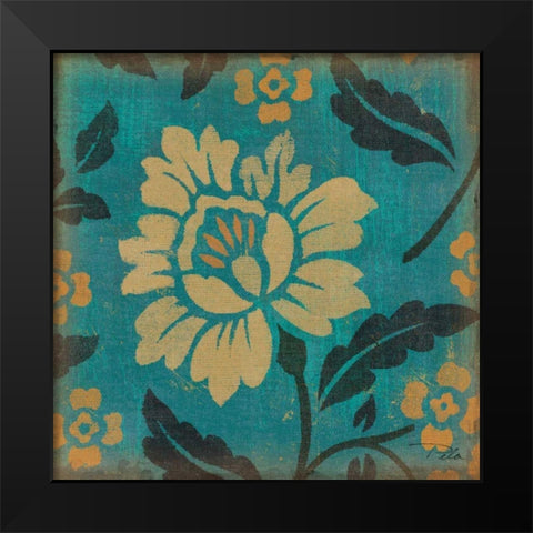 Estampes Floraux VIII Black Modern Wood Framed Art Print by Pela
