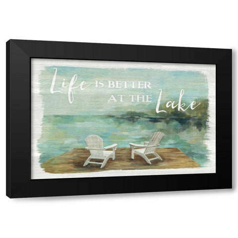 Lakeside Retreat I Black Modern Wood Framed Art Print by Vassileva, Silvia