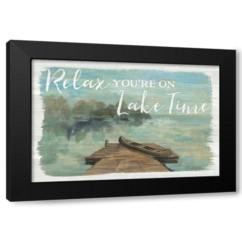 Lakeside Retreat II Black Modern Wood Framed Art Print by Vassileva, Silvia