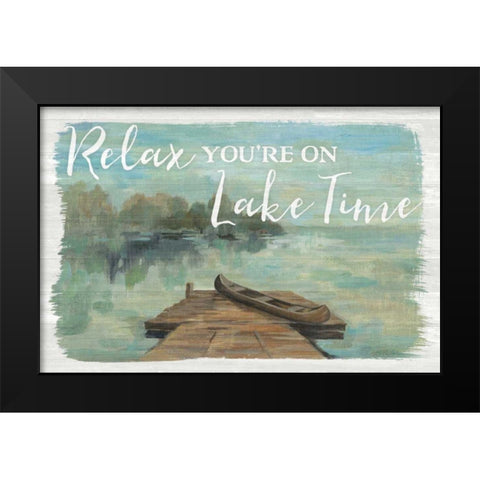 Lakeside Retreat II Black Modern Wood Framed Art Print by Vassileva, Silvia