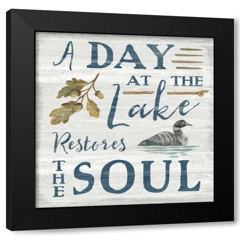 Lakeside Retreat VII Black Modern Wood Framed Art Print with Double Matting by Vassileva, Silvia