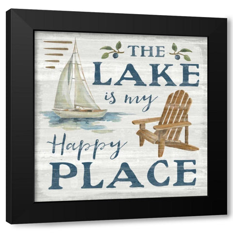 Lakeside Retreat IX Black Modern Wood Framed Art Print with Double Matting by Vassileva, Silvia