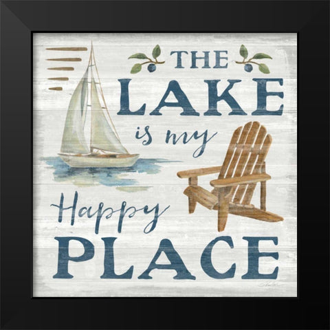 Lakeside Retreat IX Black Modern Wood Framed Art Print by Vassileva, Silvia