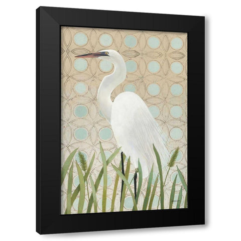Free as a Bird Egret Black Modern Wood Framed Art Print with Double Matting by Lovell, Kathrine