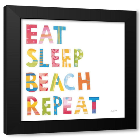 Sea Sand Sun I Black Modern Wood Framed Art Print with Double Matting by Prahl, Courtney