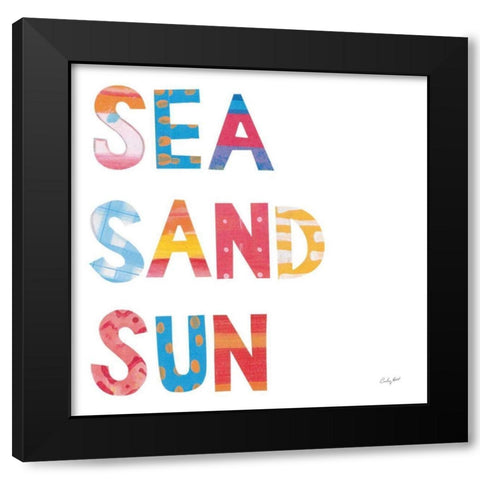 Sea Sand Sun IV Black Modern Wood Framed Art Print by Prahl, Courtney