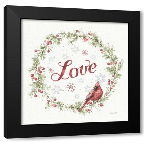 A Christmas Weekend VII Love Black Modern Wood Framed Art Print with Double Matting by Audit, Lisa
