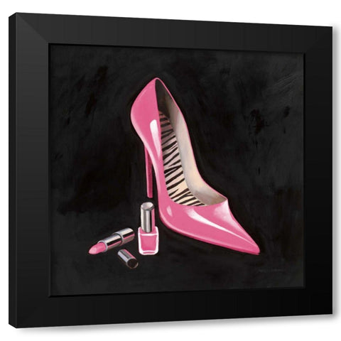 The Pink Shoe I Crop Black Modern Wood Framed Art Print with Double Matting by Fabiano, Marco
