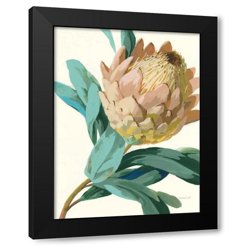 Jewel of the Garden I Black Modern Wood Framed Art Print with Double Matting by Nai, Danhui