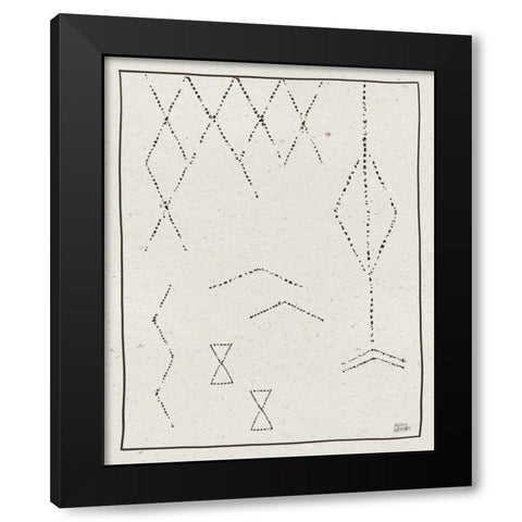 Nordic Geo III Black Modern Wood Framed Art Print by Averinos, Melissa