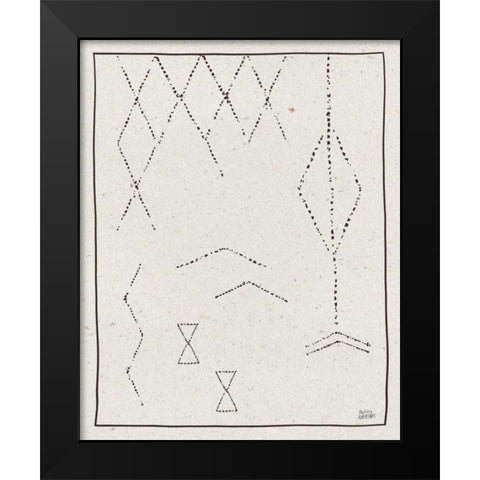 Nordic Geo III Black Modern Wood Framed Art Print by Averinos, Melissa