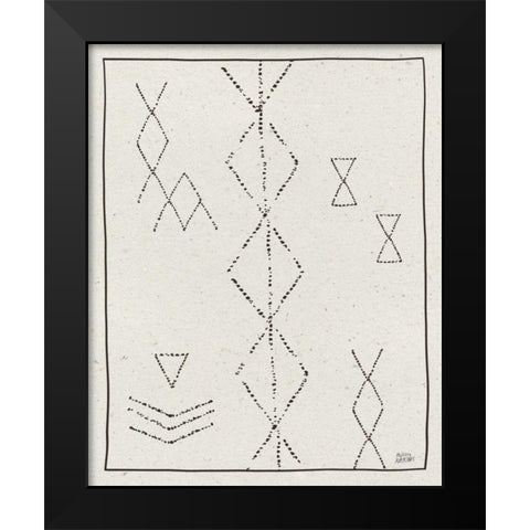 Nordic Geo IV Black Modern Wood Framed Art Print by Averinos, Melissa