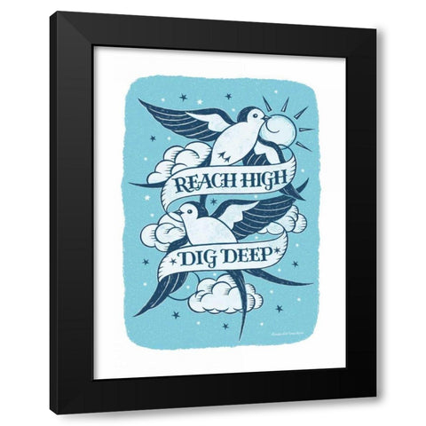 Reach High Black Modern Wood Framed Art Print by Snowdon, Alexandra