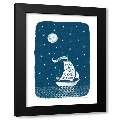 Starry Skies Black Modern Wood Framed Art Print by Snowdon, Alexandra