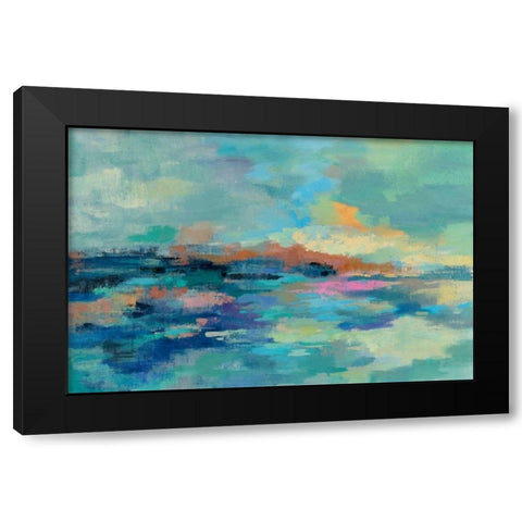 Summer Seaside Black Modern Wood Framed Art Print with Double Matting by Vassileva, Silvia