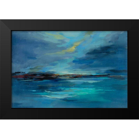 Early Morning Sea Black Modern Wood Framed Art Print by Vassileva, Silvia