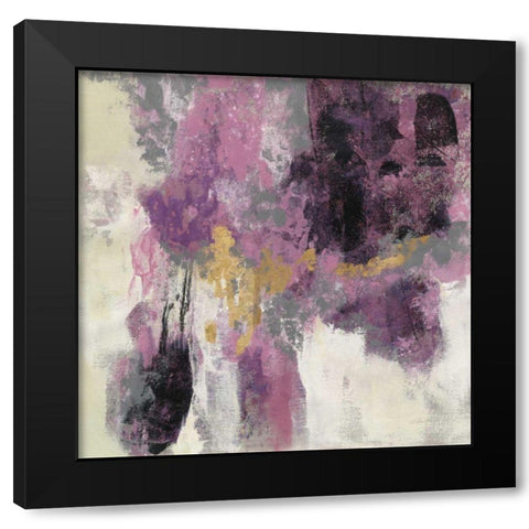 Sparkle Abstract II Black Modern Wood Framed Art Print with Double Matting by Vassileva, Silvia