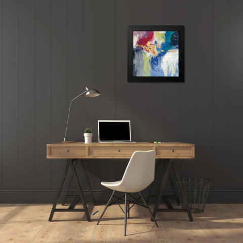 Sparkle Abstract III Black Modern Wood Framed Art Print by Vassileva, Silvia