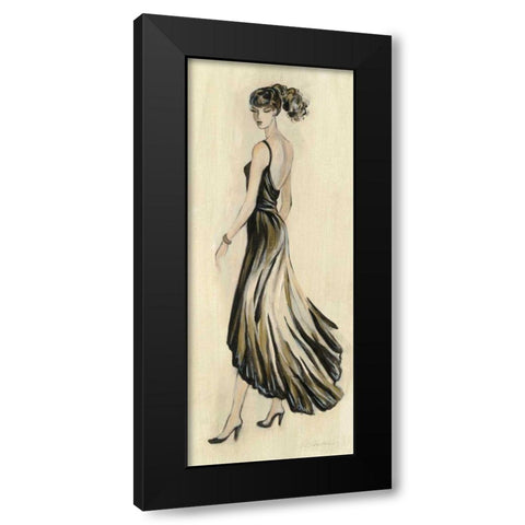 Evening Gown IV Black Modern Wood Framed Art Print with Double Matting by Vassileva, Silvia