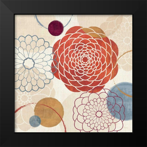 Abstract Bouquet I Black Modern Wood Framed Art Print by Charron, Veronique
