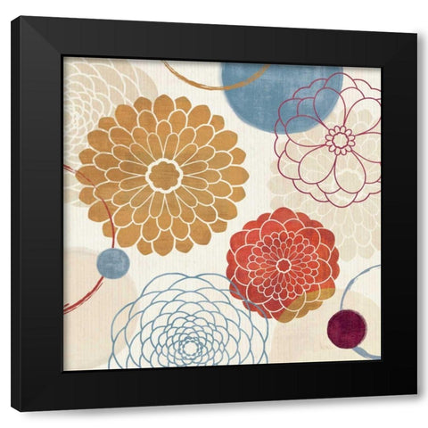 Abstract bouquet II Black Modern Wood Framed Art Print by Charron, Veronique