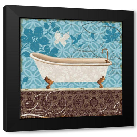 Eco Motif Bath I Black Modern Wood Framed Art Print with Double Matting by Audit, Lisa