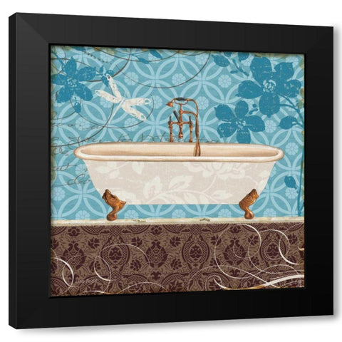 Eco Motif Bath II Black Modern Wood Framed Art Print with Double Matting by Audit, Lisa
