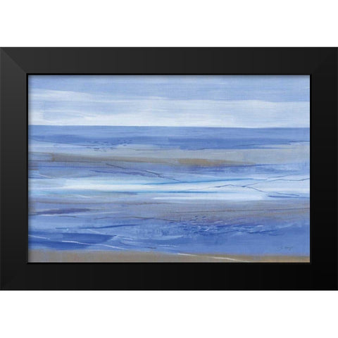 Summer Morning Black Modern Wood Framed Art Print by Maye, Jo