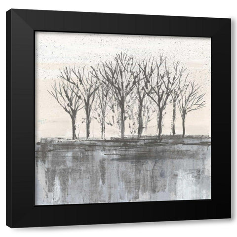 Trees at Dawn II Neutral Black Modern Wood Framed Art Print by Vassileva, Silvia