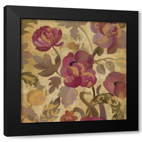 Shimmering Garden II Black Modern Wood Framed Art Print by Vassileva, Silvia