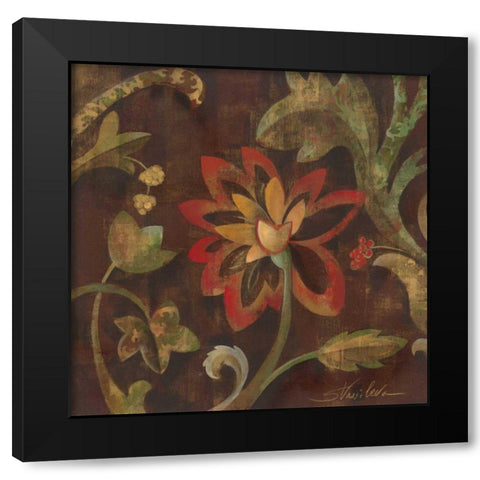 Composition on Umber I Black Modern Wood Framed Art Print by Vassileva, Silvia
