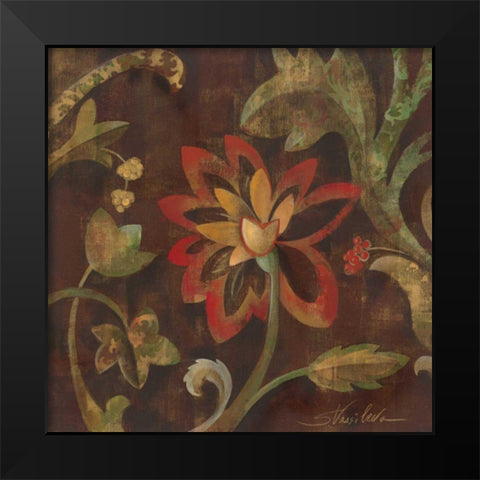 Composition on Umber I Black Modern Wood Framed Art Print by Vassileva, Silvia