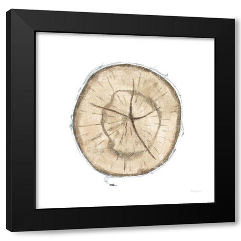 Natures Leaves VII Black Modern Wood Framed Art Print with Double Matting by Grove, Beth