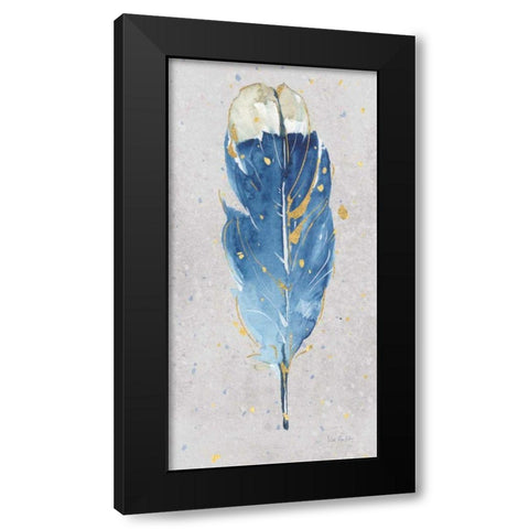 Indigold XVIII on Gray Panel Black Modern Wood Framed Art Print by Audit, Lisa