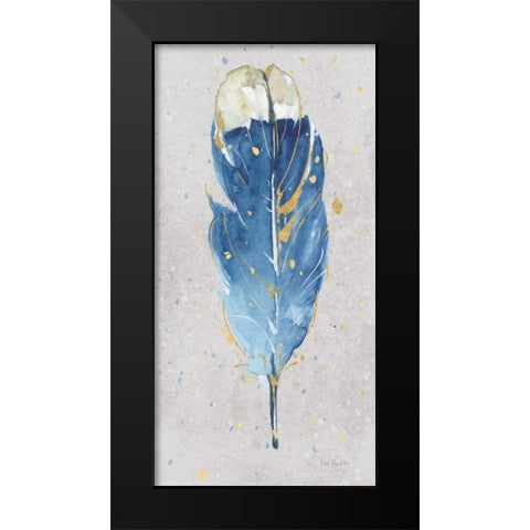 Indigold XVIII on Gray Panel Black Modern Wood Framed Art Print by Audit, Lisa