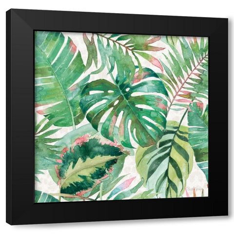 From the Jungle Pattern III Black Modern Wood Framed Art Print with Double Matting by Grove, Beth