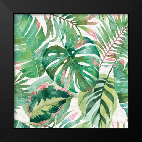 From the Jungle Pattern III Black Modern Wood Framed Art Print by Grove, Beth