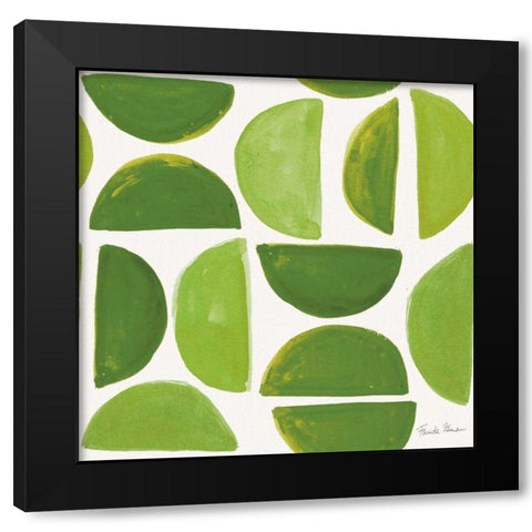 Neighborhood Holiday Pattern IIIB Black Modern Wood Framed Art Print with Double Matting by Zaman, Farida
