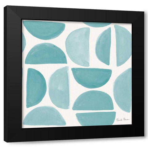 Neighborhood Holiday Pattern IIIC Black Modern Wood Framed Art Print with Double Matting by Zaman, Farida