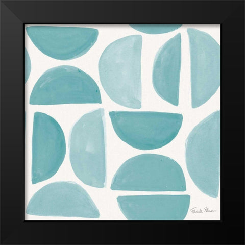 Neighborhood Holiday Pattern IIIC Black Modern Wood Framed Art Print by Zaman, Farida
