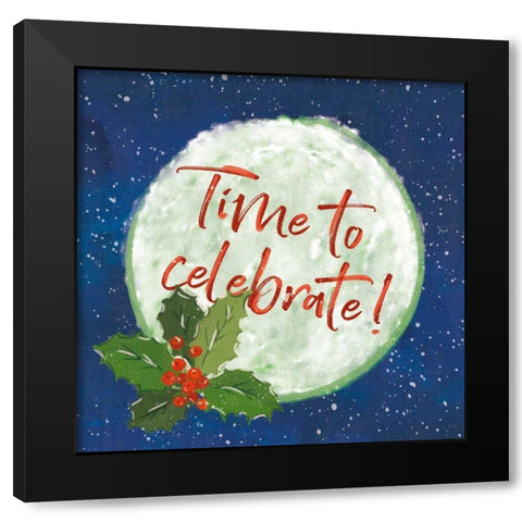 Hometown Holiday IV Black Modern Wood Framed Art Print by Charron, Veronique