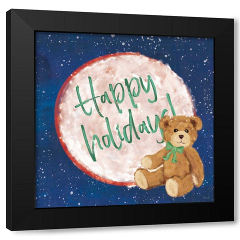 Hometown Holiday V Black Modern Wood Framed Art Print by Charron, Veronique