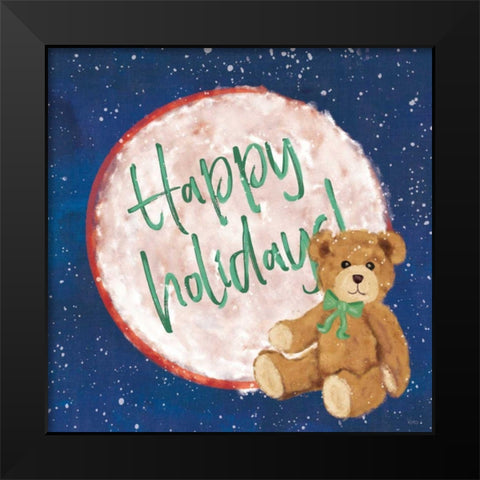 Hometown Holiday V Black Modern Wood Framed Art Print by Charron, Veronique