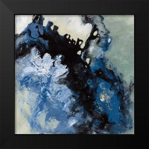 Roaring Waves I Black Modern Wood Framed Art Print by Vassileva, Silvia
