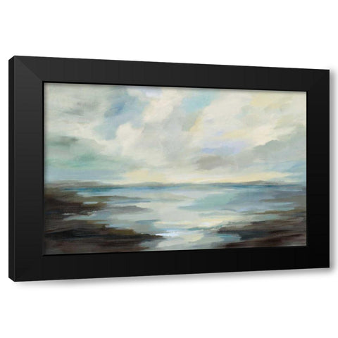 Northern Lagoon Black Modern Wood Framed Art Print by Vassileva, Silvia