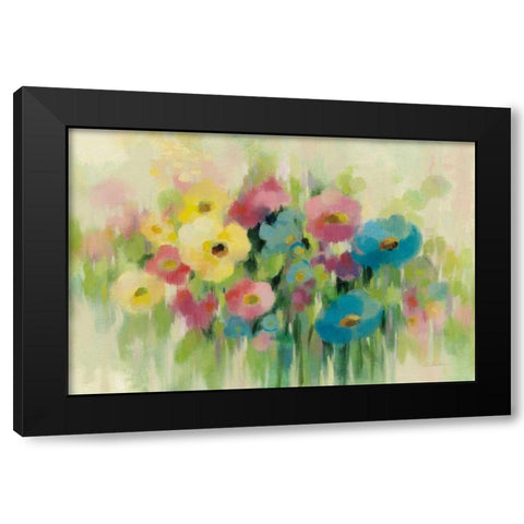 First Spring Flowers Black Modern Wood Framed Art Print by Vassileva, Silvia