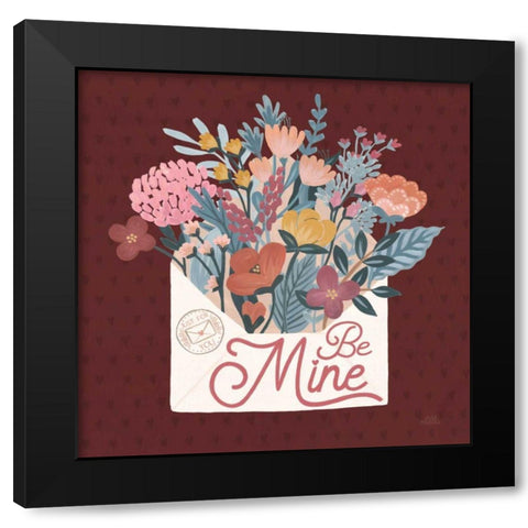 Love Letters IV Black Modern Wood Framed Art Print with Double Matting by Marshall, Laura