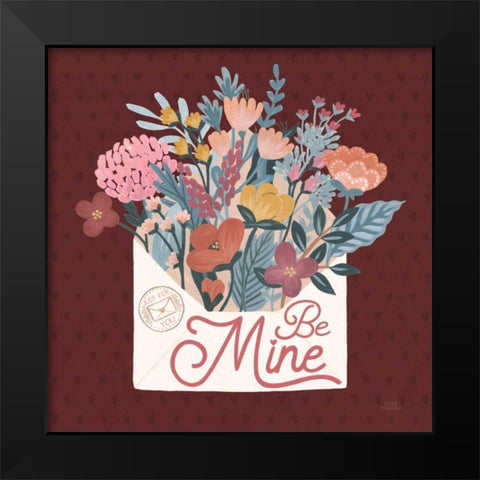 Love Letters IV Black Modern Wood Framed Art Print by Marshall, Laura